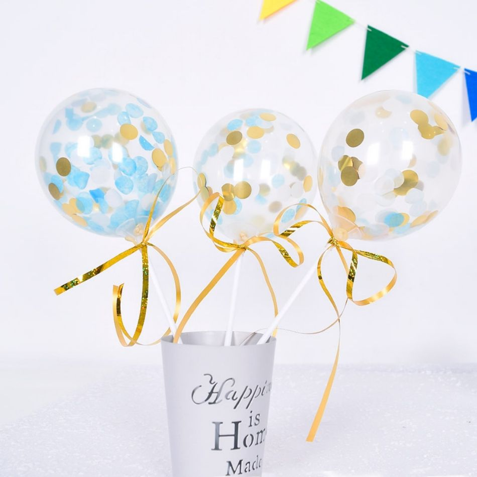 Mini ballon de confettis de 5 pouces pour la décoration de gâteau d'anniversaire