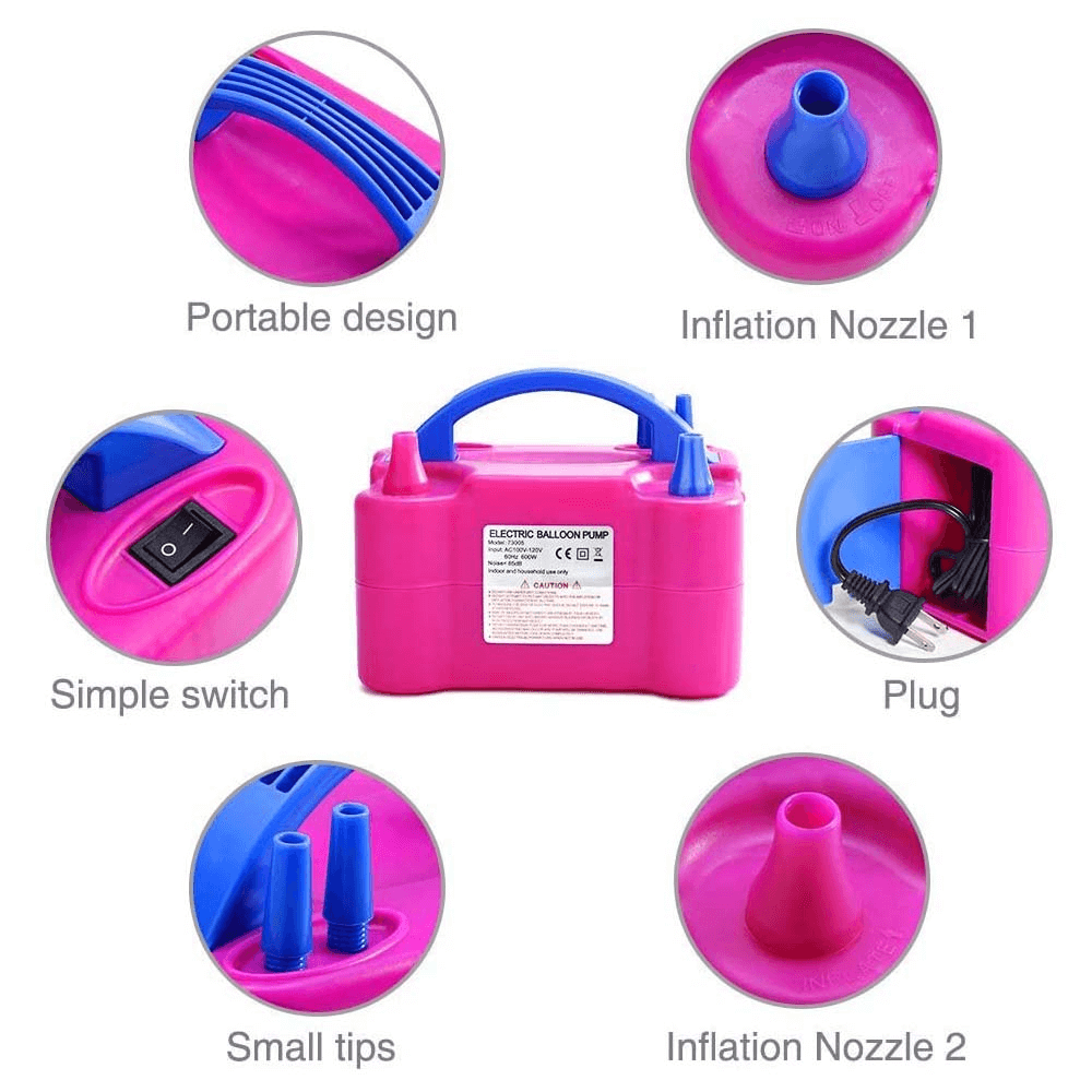 Automatic Air Blower Inflator Machine Portable Rechargeable Electric Balloon Pump for Party