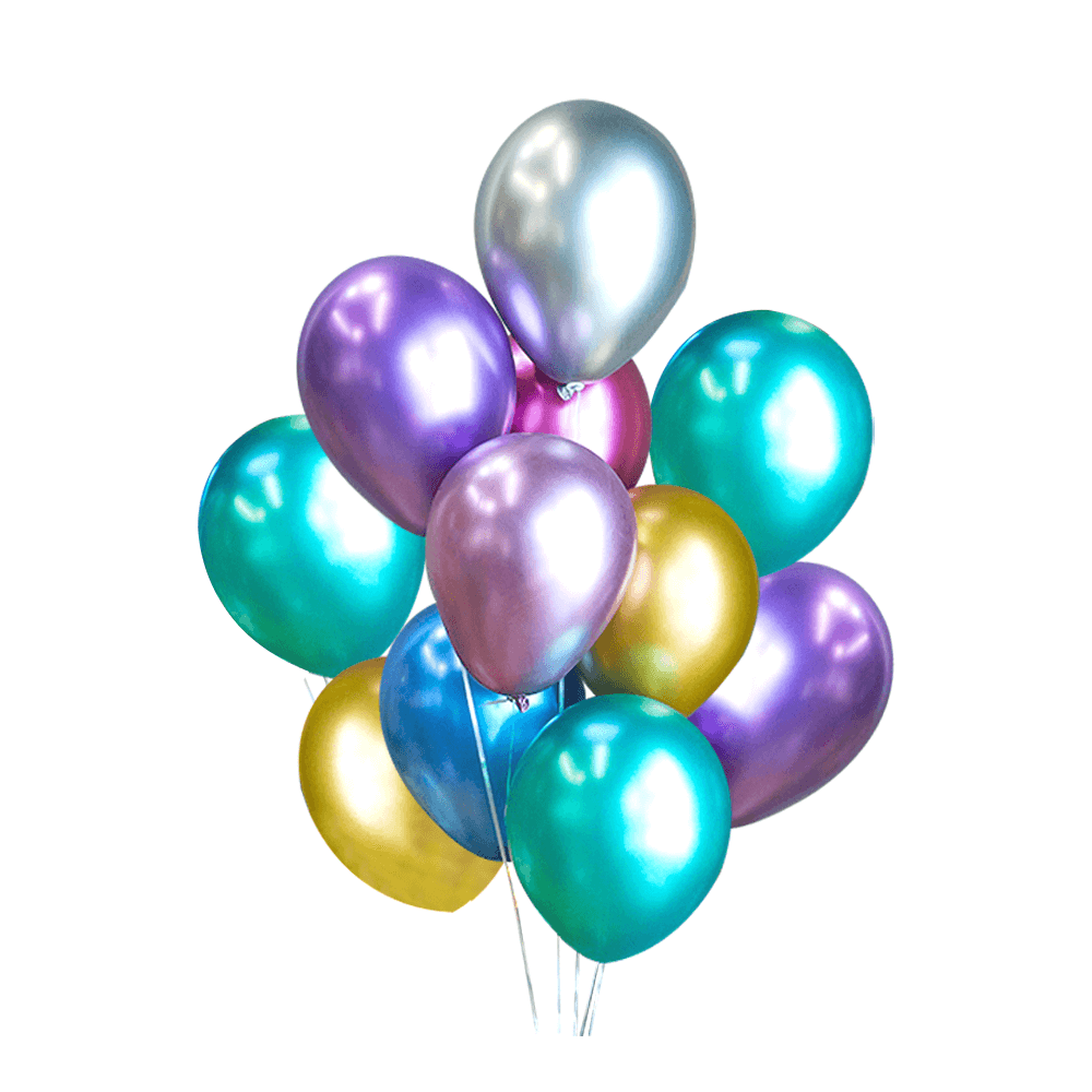 Inflatable Helium Latex Chrome Metallic Color 12 inch 3.2g Party Decoration Chrome Balloons