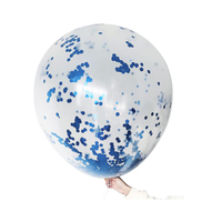 18 Inch Blue Confetti Balloon